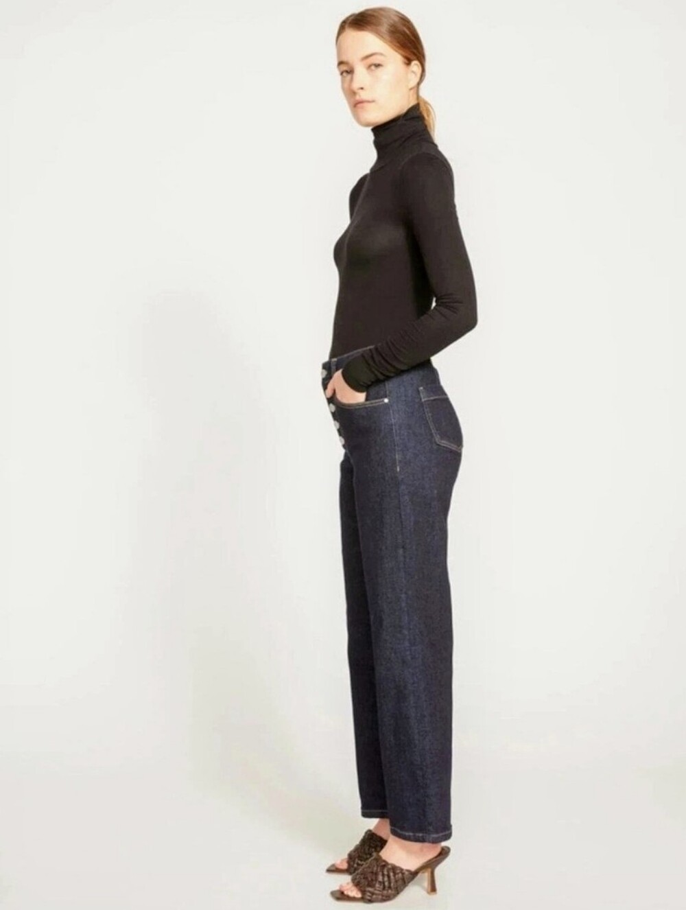 Universal Standard Dolly High-Rise Straight Leg Dark Indigo Dye Jeans - Size 8 - Picture 11 of 12